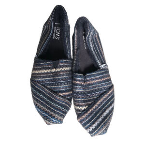 TOMS Women's Casual Shoes Black Fur Size 6.5